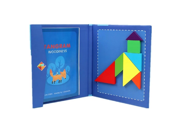 Головоломка-мозаика "Танграм", бренд Woodiness magnetic
