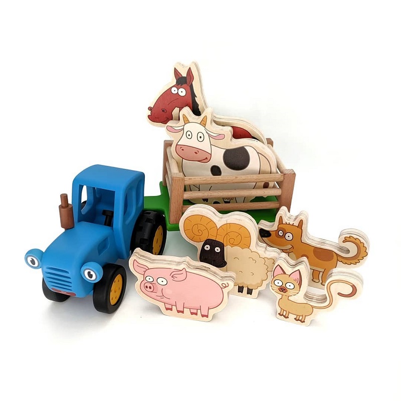 Синий трактор