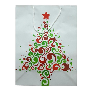 Пакет ламинированный Кубаньпечать «Елка на белом» А4