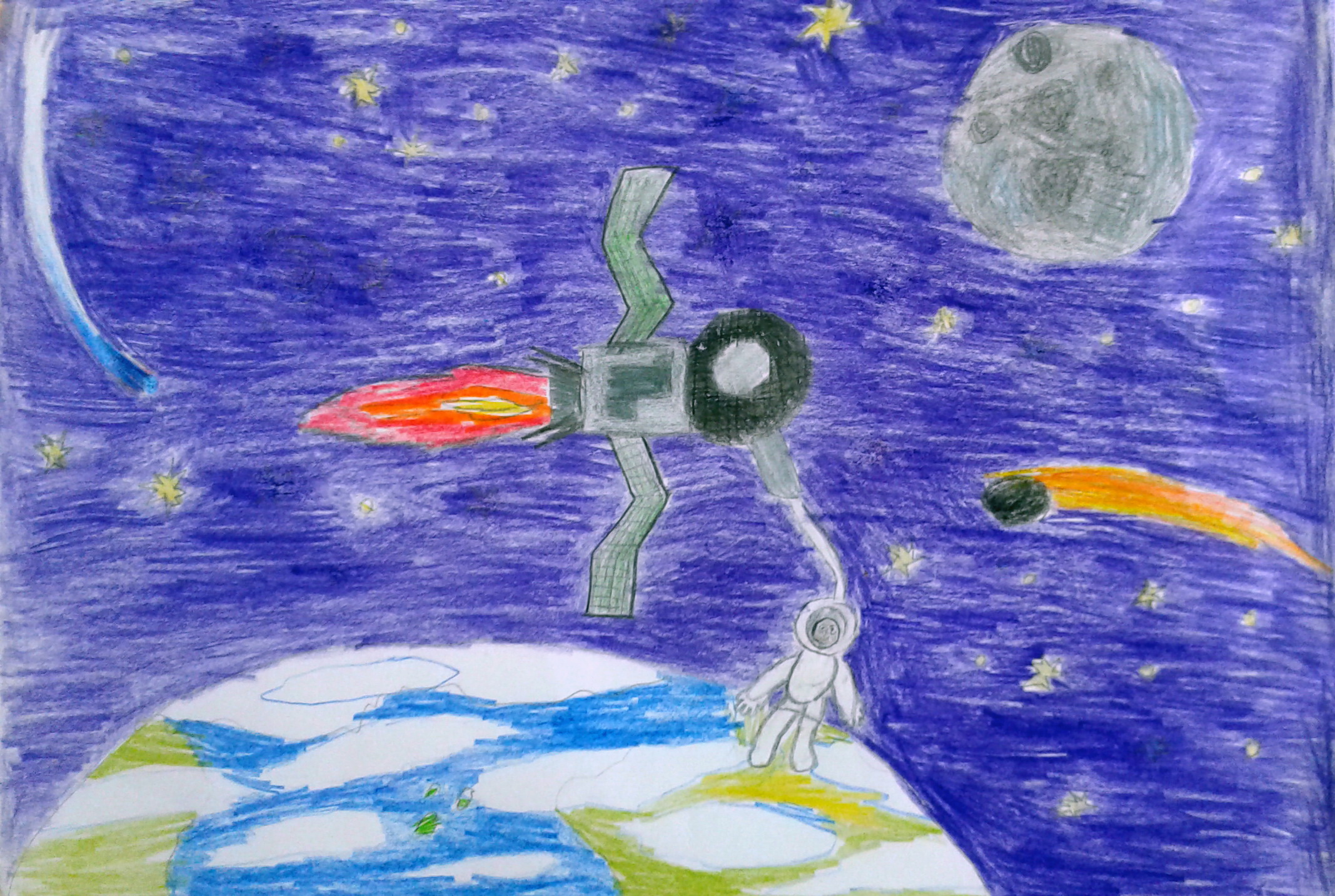 Татаренков Николай в открытом космосе Татаренков Николай в открытом космосе