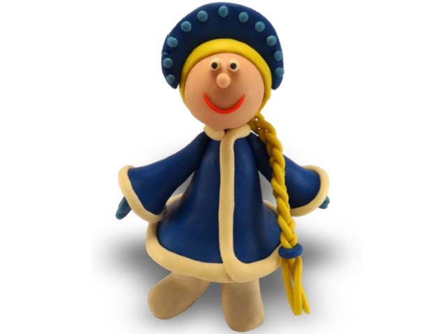 Снегурочка из пластилина Снегурочка из пластилина