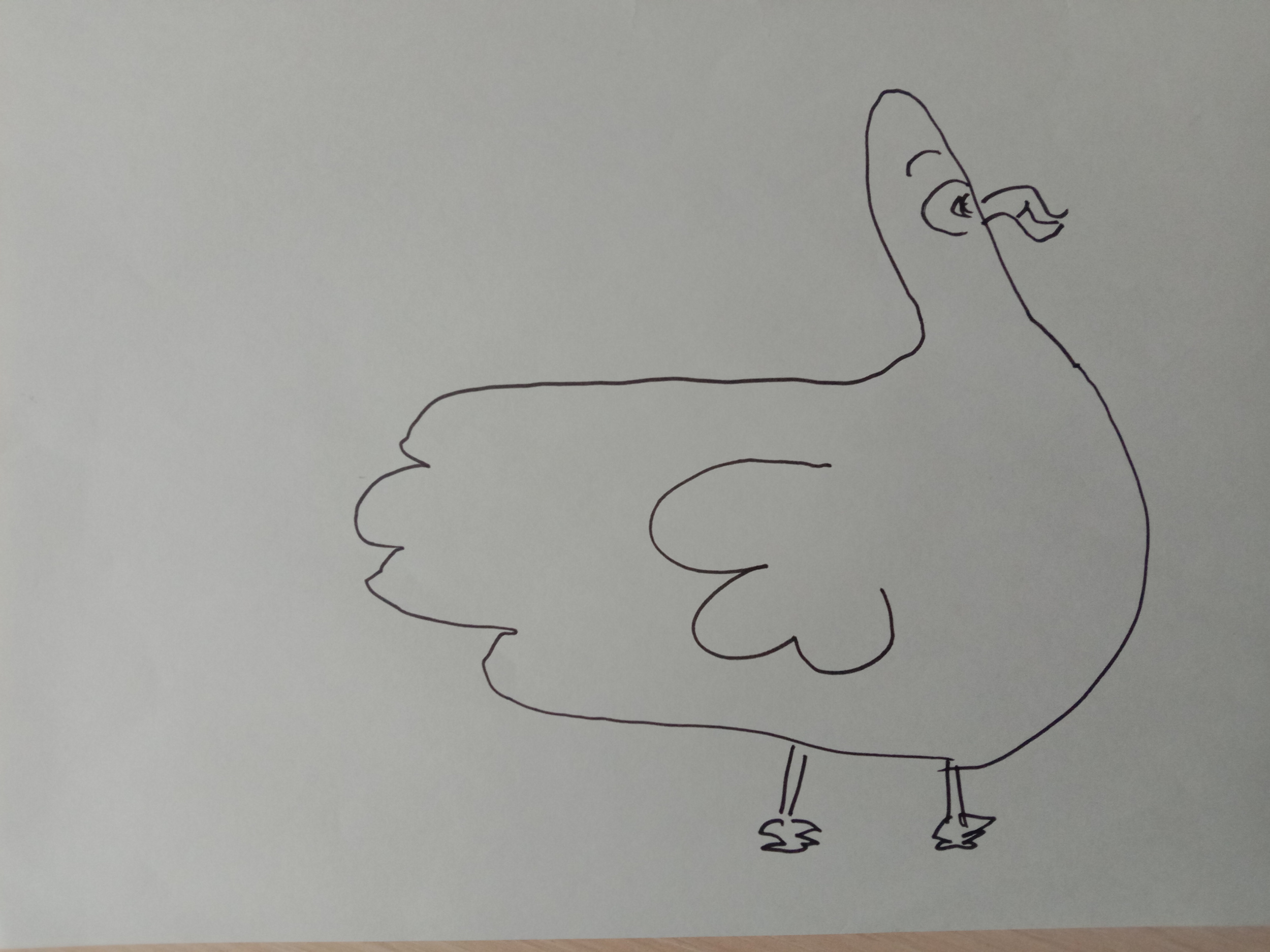 Уточка на бумаге Уточка на бумаге