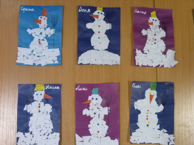 Зимняя аппликация Зимняя аппликация