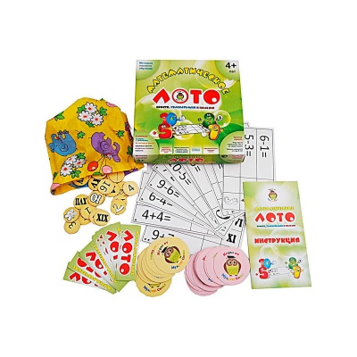 Настольная игра «Математическое лото» зеленая коробка, Мудрая сова