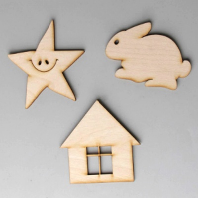 Набор под раскраску «Зайчик, звезда, домик»