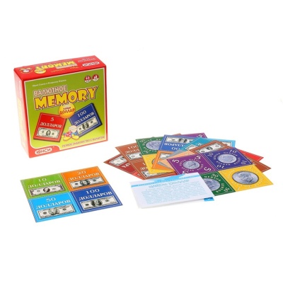 Настольная игра «Валютное мемори. Найди доллар», ЮНСИ