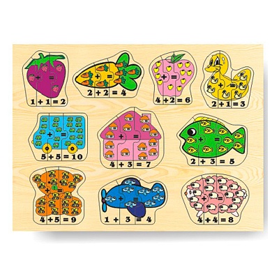 Рамка-вкладыш «Арифметические пазлы 1» D119А, Чудо-дерево