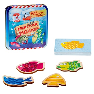 Карточная настольная игра «Морская рыбалка» в жестяной коробке, Десятое королевство