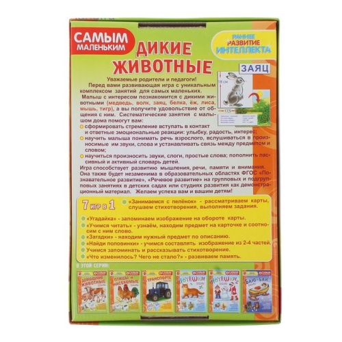 Настольная игра самым маленьким «Дикие животные», Радуга