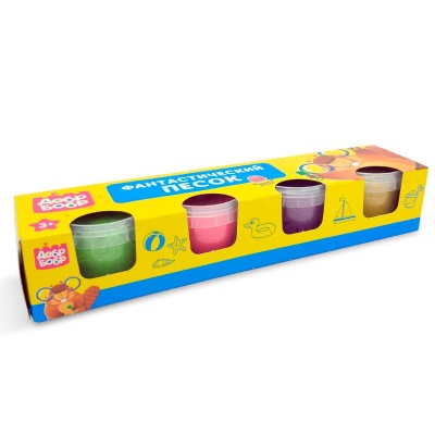 Набор для лепки «Фантастический песок» 4 цвета, 1 формочка