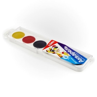 Акварельные краски Lori без кисти, 6 цветов