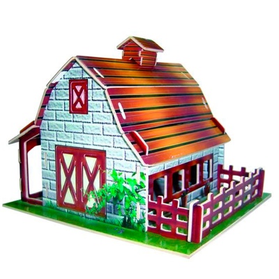 Сборная деревянная модель «Ферма» цветная, Чудо-дерево