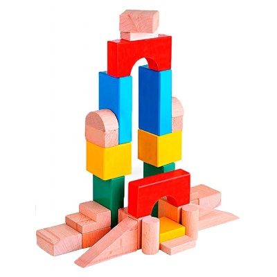 Конструктор СЦ2152, 30 деталей в дер. коробке, Престиж-игрушка