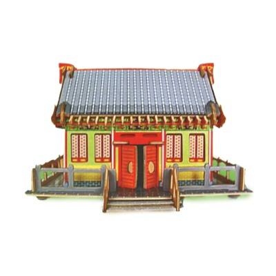 Сборная деревянная модель «Китайский домик» цветной, Чудо-дерево