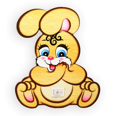 Деревянный ночник «Зайчонок Игруня»