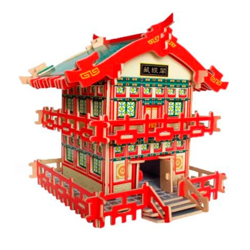 Сборная деревянная модель «Домик императора» цветной, Чудо-дерево