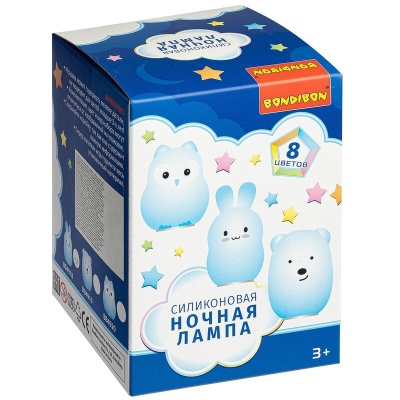 Силиконовая ночная лампа «Мишка», «Сова», «Зайка» Bondibon