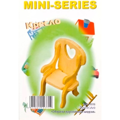 Сборная деревянная модель «Кресло» мини MA1026, Чудо-дерево