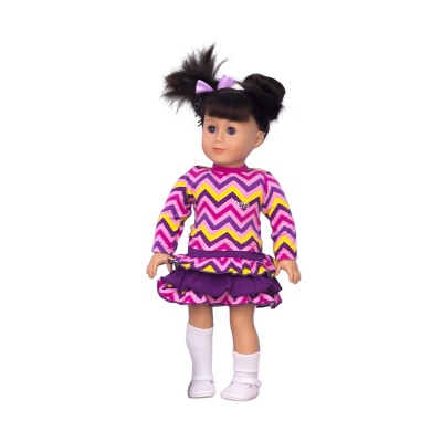 Парик для куклы, цвет каштановый