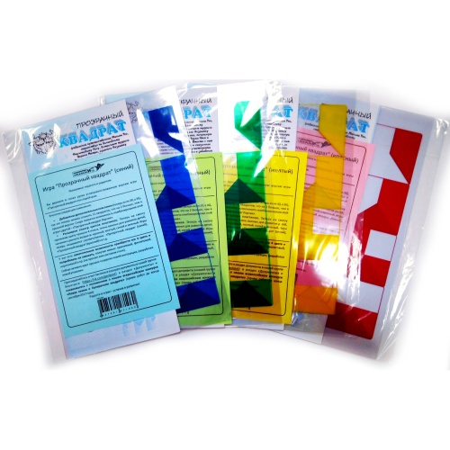 Игра «Прозрачный квадрат» (4 цвета в ассортименте), Геоконт