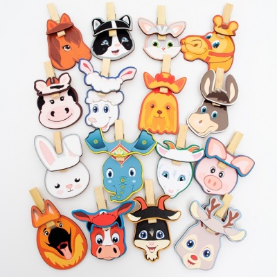 Игра с прищепками «Чьи уши №1»