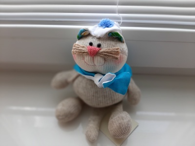 Игрушка ручной работы «Котик Морячок», Нежный ветер