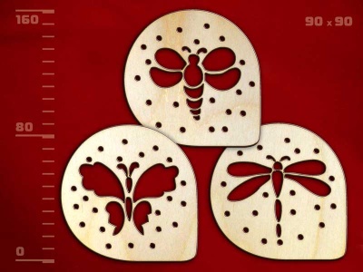 Подставки под чашки-трафареты «Бабочки 1»