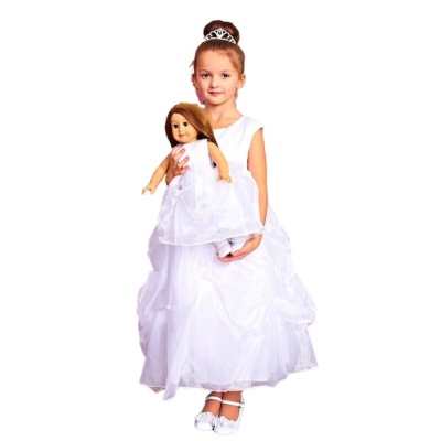 Платье Mia бальное белое с жемчужинками