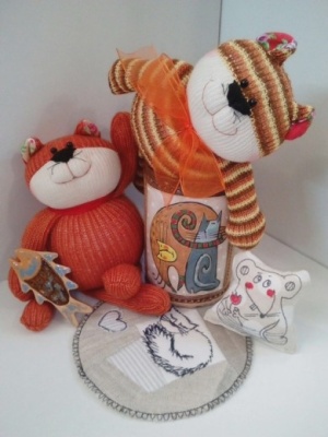 Игрушка ручной работы «Кот Апельсин», Нежный ветер