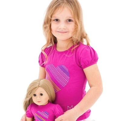 Туника Mia с сердцем (акрил), фуксия