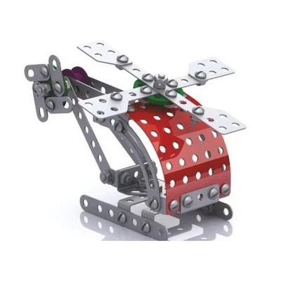 Конструктор металлический с подвижными деталями «Вертолет»