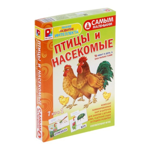 Настольная игра самым маленьким «Птицы и насекомые», Радуга