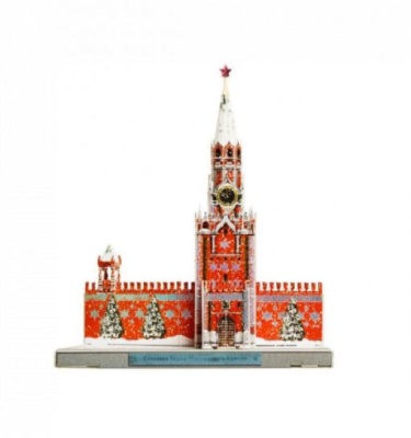 Сборная модель из картона «Спасская Башня Московского Кремля. С Новым годом», УмБум