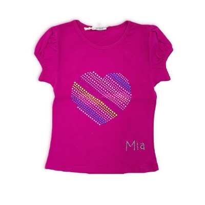 Туника Mia с сердцем (акрил), фуксия