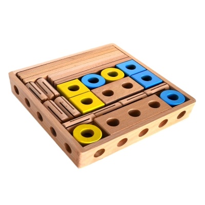 Конструктор деревянный с креплением «Трансформер» К2380, 38 дет, Престиж-игрушка