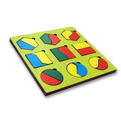 Рамки-вкладыши Никитина «Геометрические фигуры №2», Сибирские игрушки