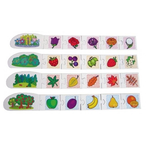 Настольная игра «Собери цепочку: В лесу, в саду, на огороде», Улыбка