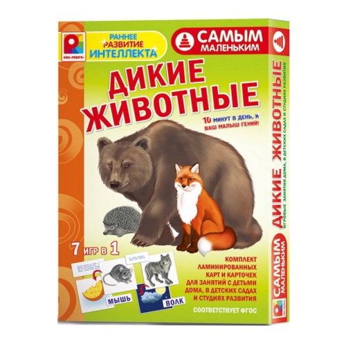 Настольная игра самым маленьким «Дикие животные», Радуга