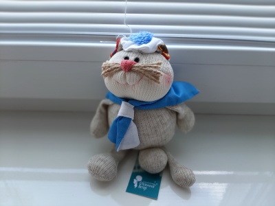 Игрушка ручной работы «Котик Морячок», Нежный ветер