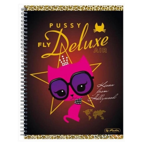 Бизнес-тетрадь на спирали Herlitz Pussy Deluxe, A4