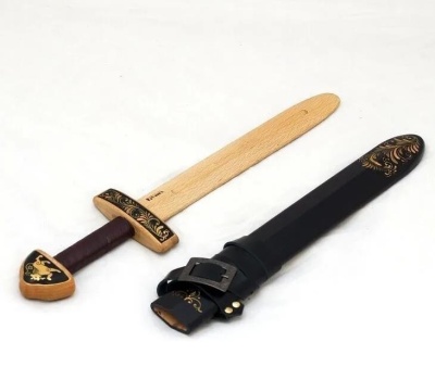 Меч «Киевская Русь. Лев Отрок» тёмный, в расписных ножнах, 70см