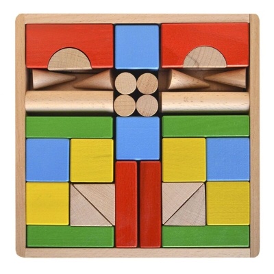 Конструктор КЦ2251, 50 деталей в дер. коробке, Престиж-игрушка