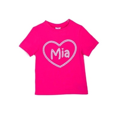 Туника (топ) Mia с принтом сердце, фуксия