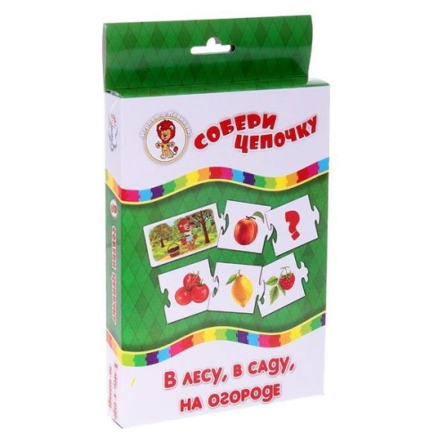 Настольная игра «Собери цепочку: В лесу, в саду, на огороде», Улыбка