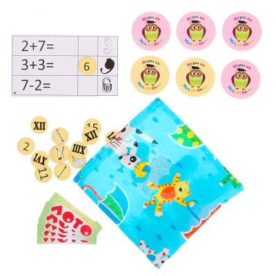 Настольная игра «Математическое лото» зеленая коробка, Мудрая сова