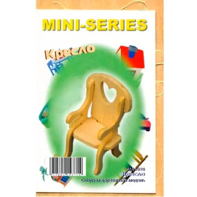 Сборная деревянная модель «Кресло» мини MA1026, Чудо-дерево