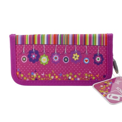 Пенал BG Pink Flowers, 195х90 мм, 1 отделение на молнии