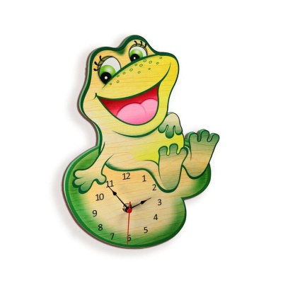 Деревянные часы «Лягушонок Жора»