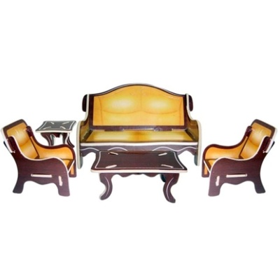 Сборная деревянная модель «Мебель для отдыха» цветная мини, Чудо-дерево