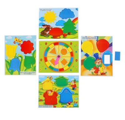 Настольная игра самым маленьким «Форма + половинки», Радуга